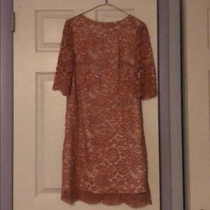 BHLDN lace dress with 3/4 sleeves